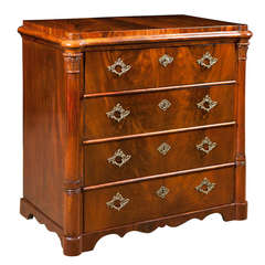 Neoclassical Chest of Drawers in Mahogany, Northern Europe, circa 1850