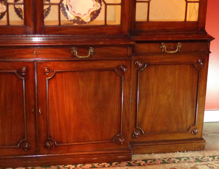 18th Century George III Mahogany Breakfront For Sale 2