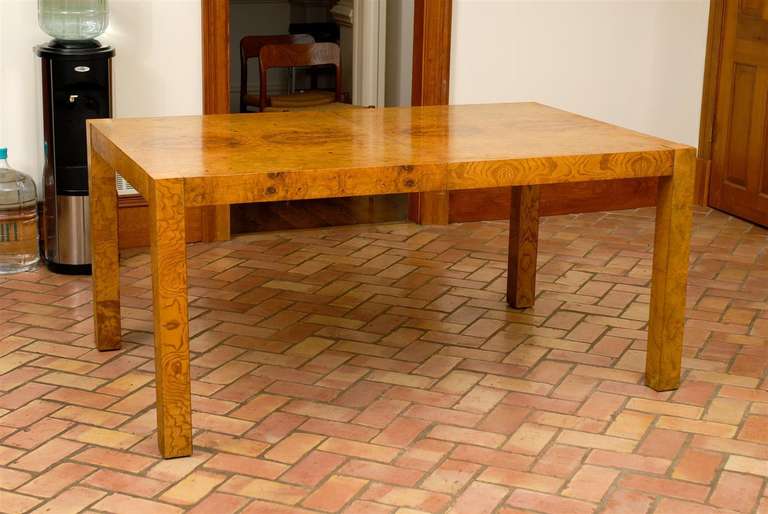 Gorgeous Olive Wood Dining Table in the Style of Milo Baughman, circa 1975 3