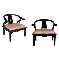 Pair of James Mont Ming Chairs