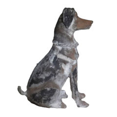 Painted Terra Cotta Dog