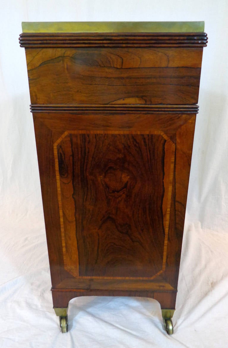 Early 19th Century Exceptional Figured Rosewood Davenport 4