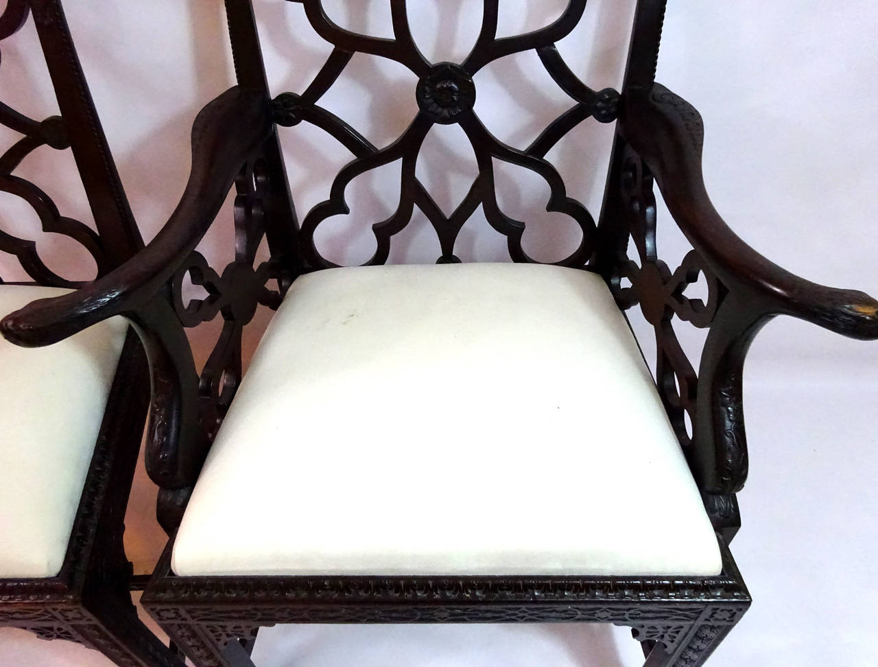 Set of Eight 19th Century English Mahogany Dining Chairs 1
