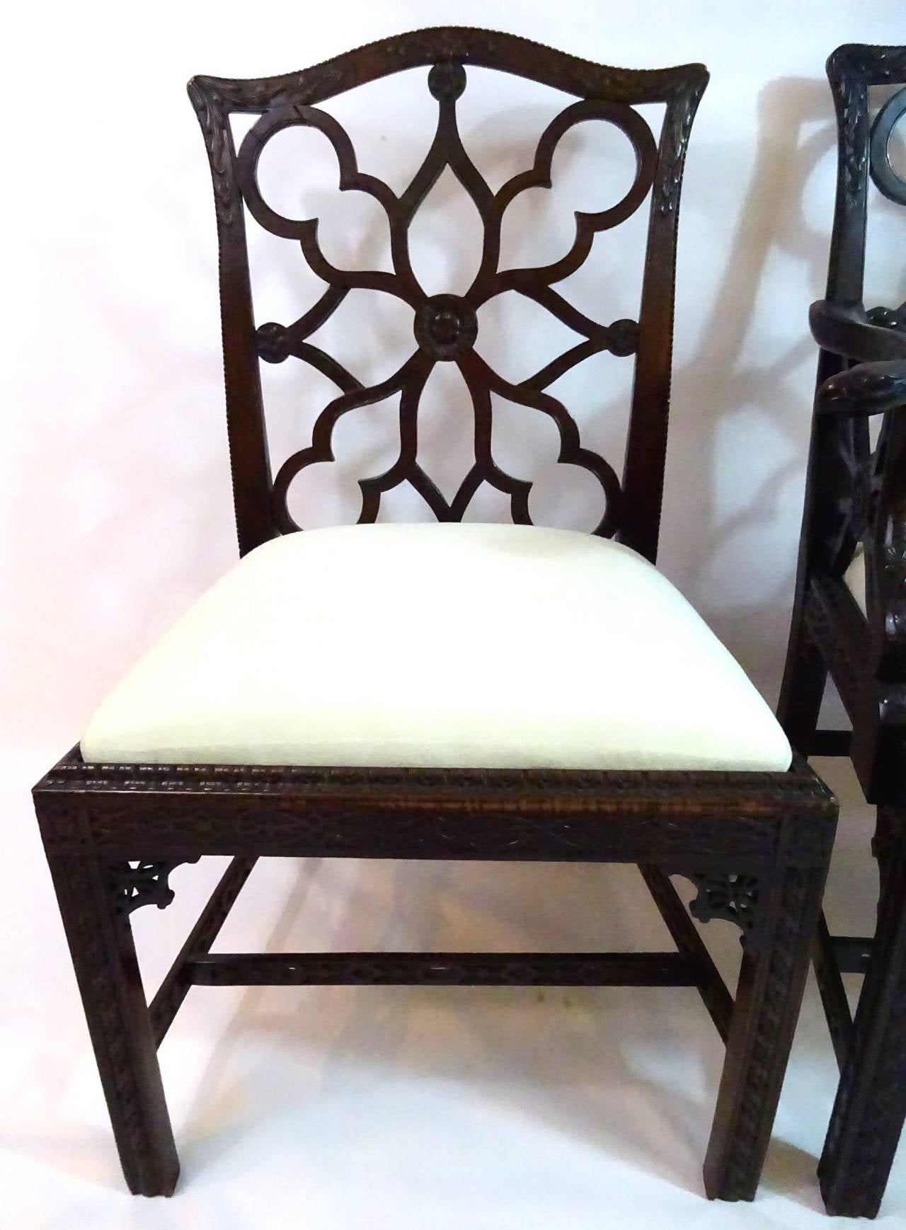 Set of Eight 19th Century English Mahogany Dining Chairs 3