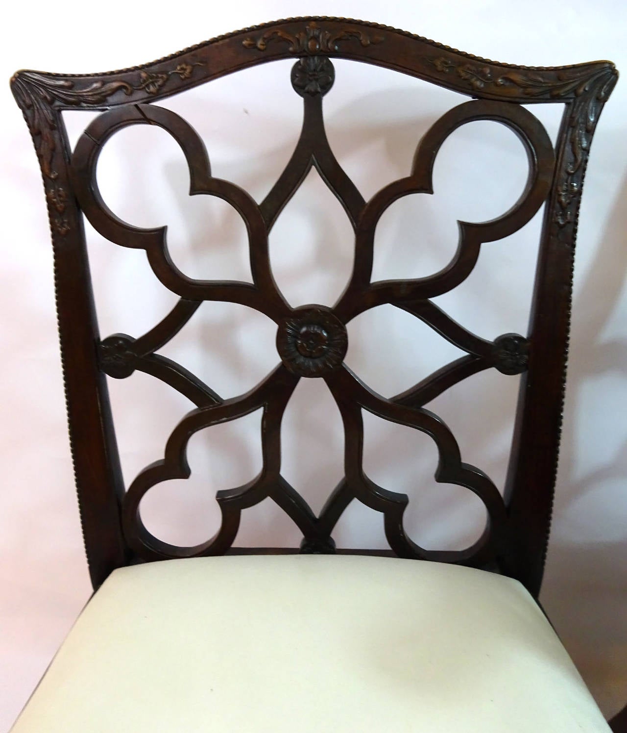 Set of Eight 19th Century English Mahogany Dining Chairs 4
