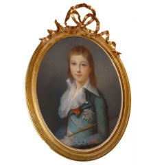 Pair of Pastels of French Noble Children