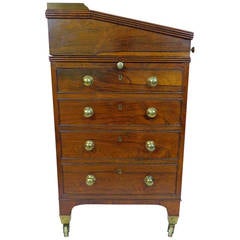 Early 19th Century Exceptional Figured Rosewood Davenport