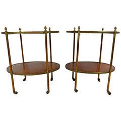 Pair of 20th Century Oval Occasional Tables
