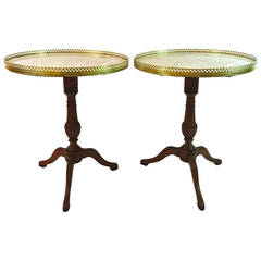 Near-Pair of Early 20th Century Country French Side Tables
