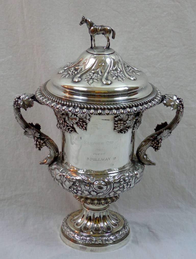 19th Century Sterling Silver Urn and Trophy