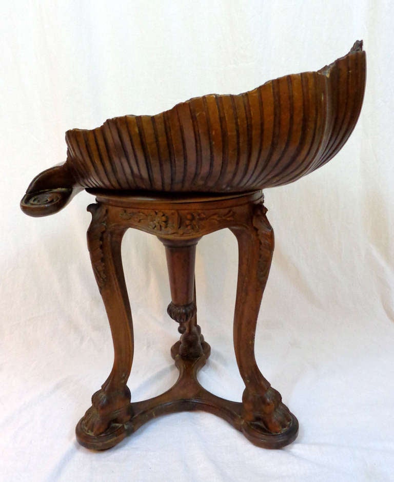 19th Century 19th c. Carved Wood Grotto Chair