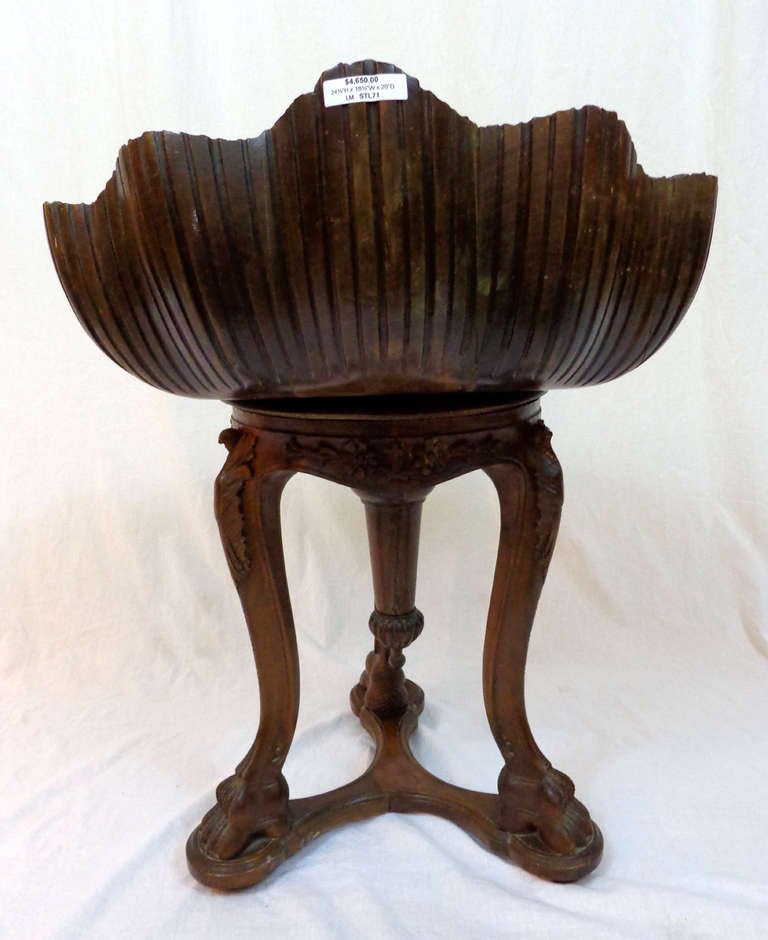 19th c. Carved Wood Grotto Chair 1