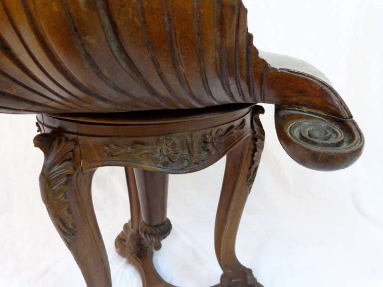 19th c. Carved Wood Grotto Chair 3