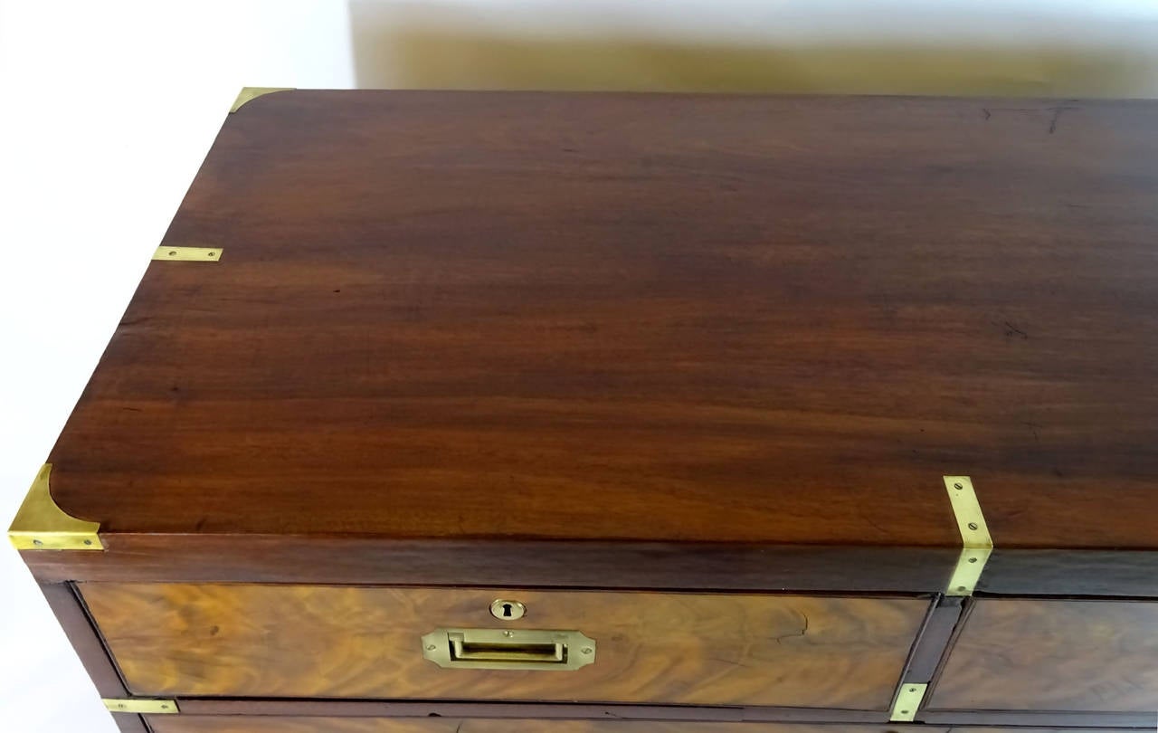 19th Century British Campaign Chest on Chest at 1stDibs