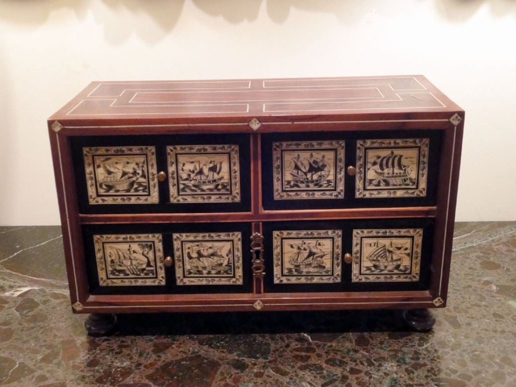 19th Century Cartonnier with Ivory Inlay