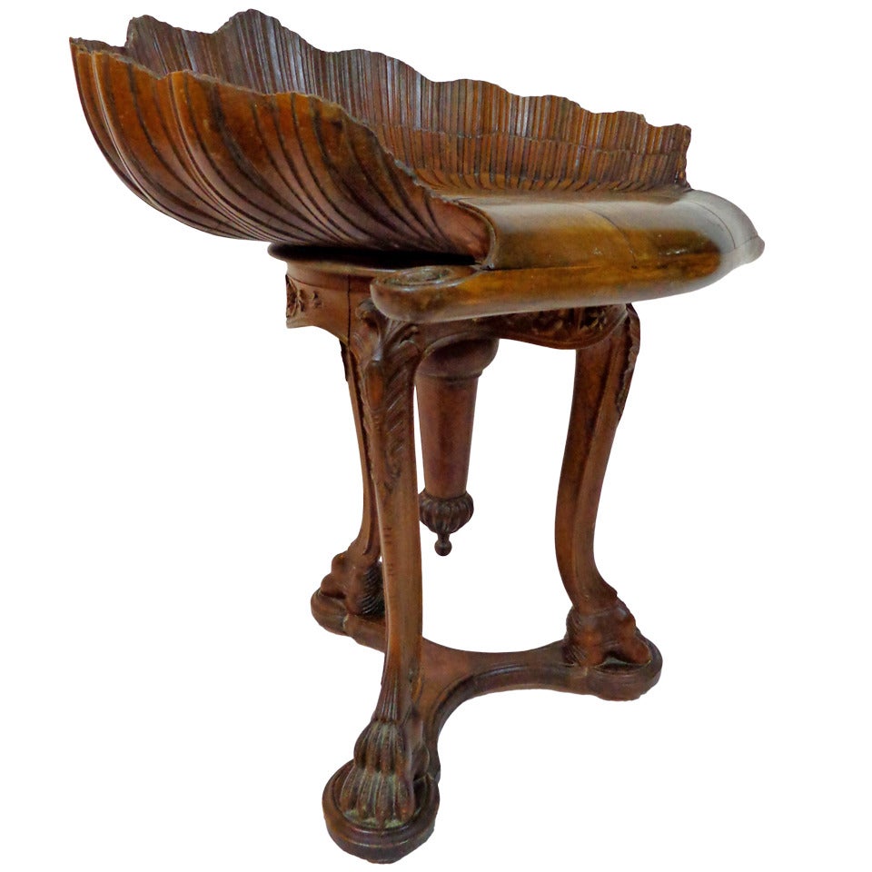 19th c. Carved Wood Grotto Chair