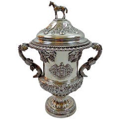 19th Century Sterling Silver Urn and Trophy