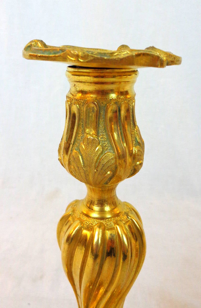 19th Century Regénce Style Candlesticks In Excellent Condition For Sale In Dallas, TX