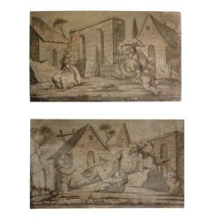 Late 18th Century Grisailles Paintings