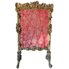 Early Victorian Giltwood Firescreen