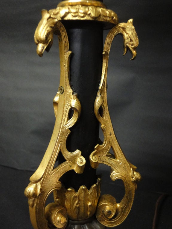 19th Century Pair of Charles X Candelabras as Lamps For Sale