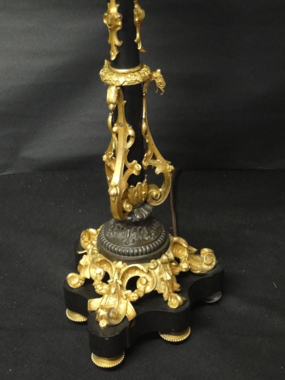 Bronze Pair of Charles X Candelabras as Lamps For Sale