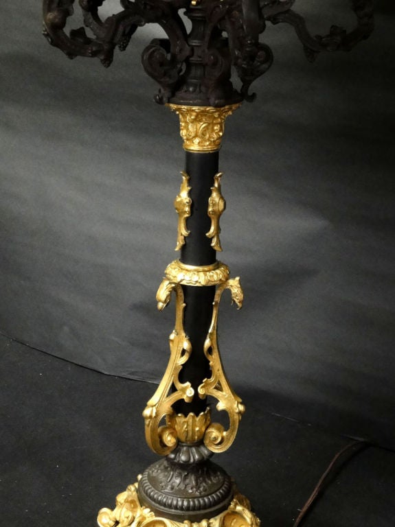 Pair of Charles X Candelabras as Lamps For Sale 2