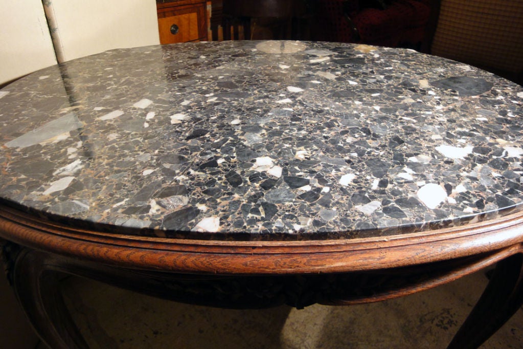 French Center Table with Marble Top For Sale 1