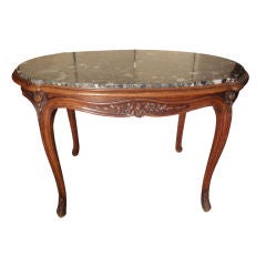 French Center Table with Marble Top