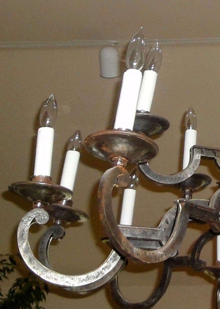Brass Louis XIV Style 18-Light Chandelier