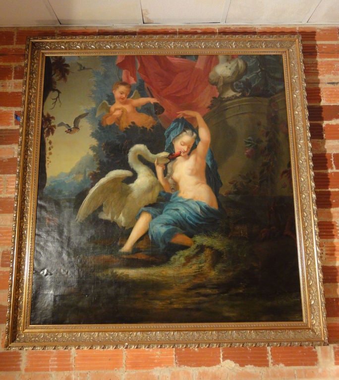 18th c. Dutch oil painting on canvas of 