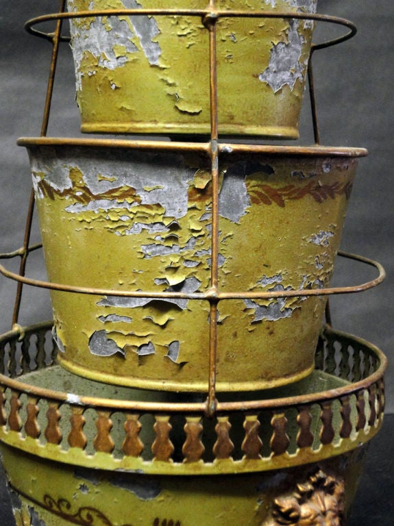 20th Century French Tôle-Peinte Six-Tier Cachepot 2