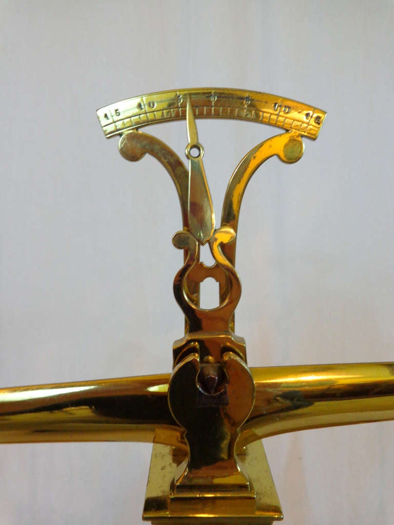 English Two 19th C. Sets Of Brass Scales For Sale