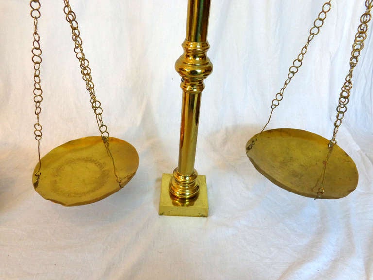 Two 19th C. Sets Of Brass Scales For Sale 5