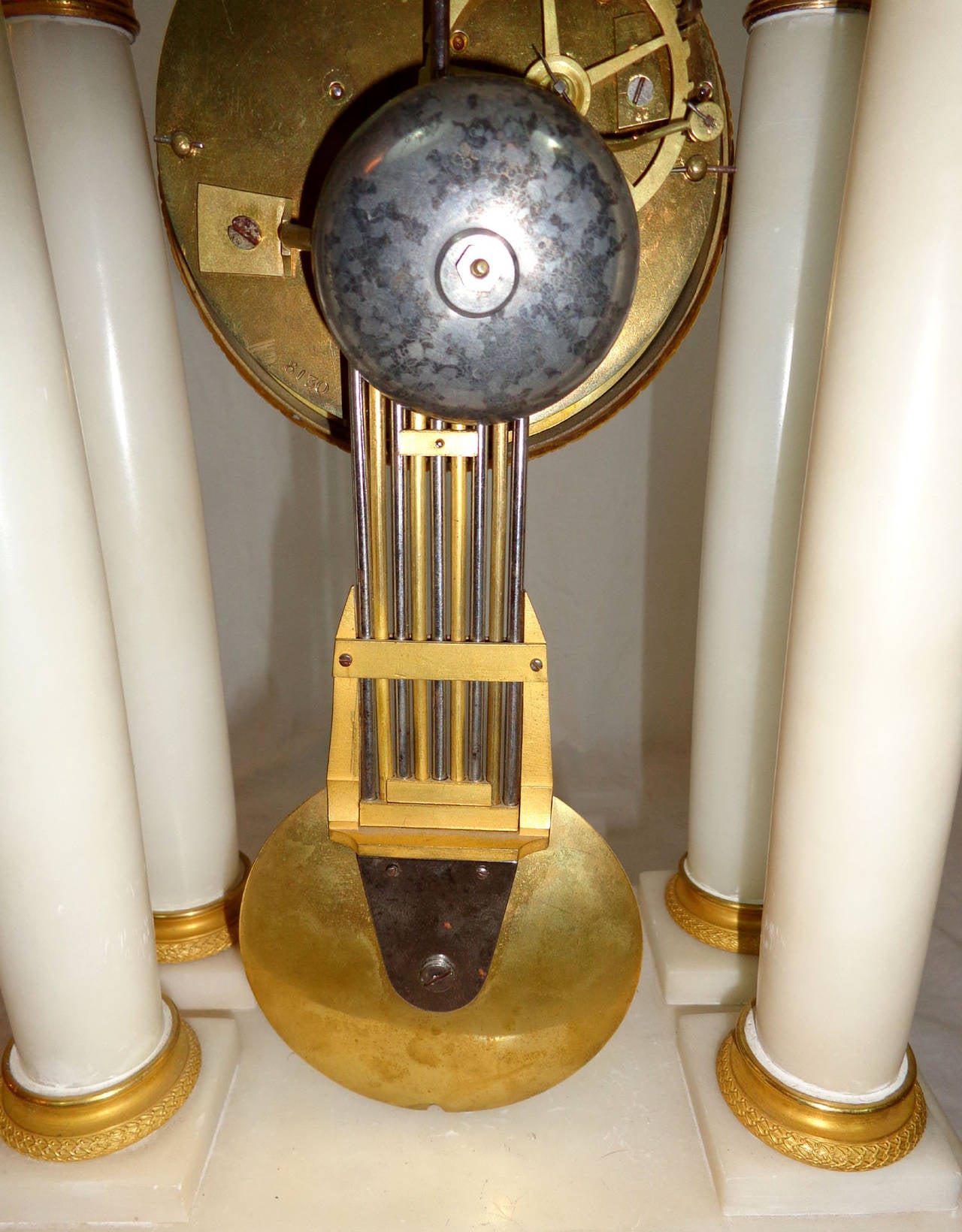 19th Century French Temple Clock For Sale 5