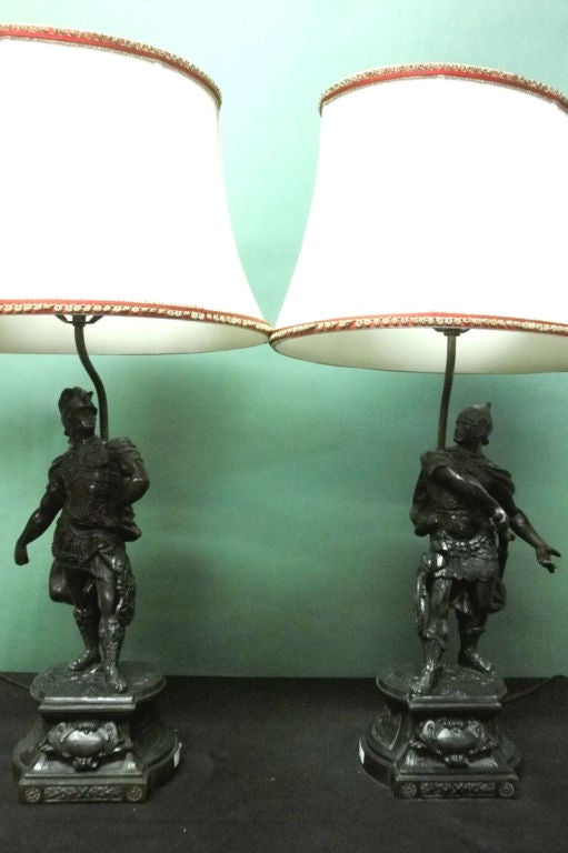 A Pair of Late 19th Century Sculptures as Lamps 2