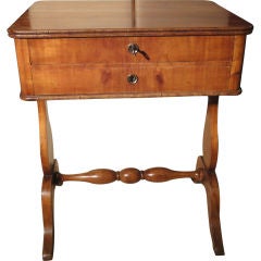Antique French Cherrywood Sewing Table