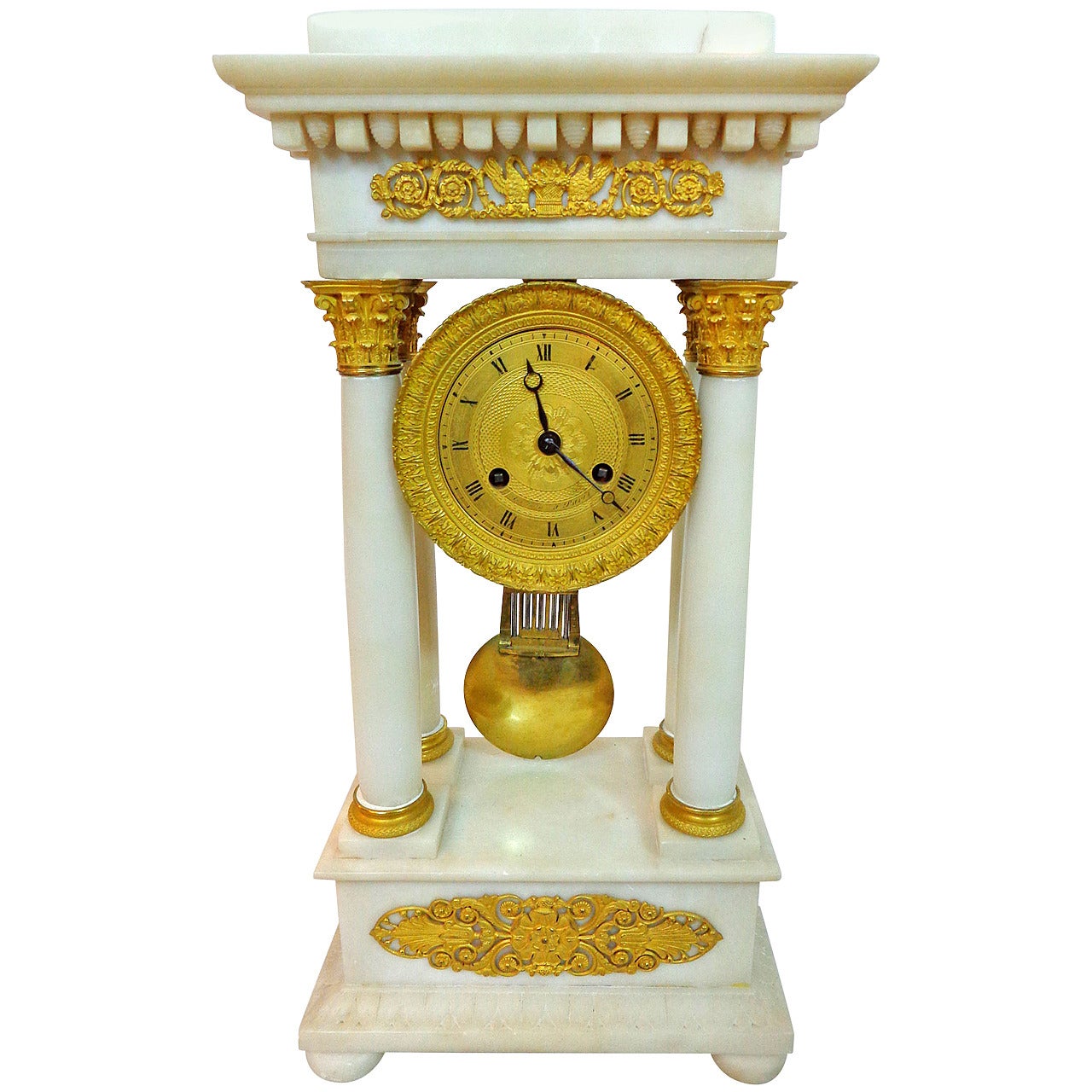 19th Century French Temple Clock For Sale