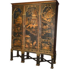 Chinese Style  Edwardian Armoire of Large Proportions