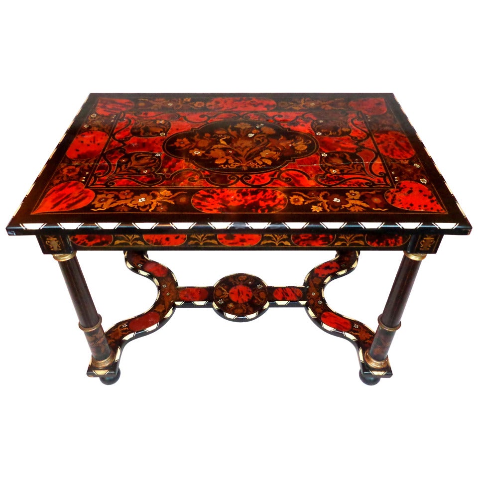 19th c. Italian Exotic Inlayed Table