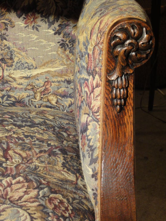 19th Century Sheraton Style Wing Chair with Attached Reading Stand