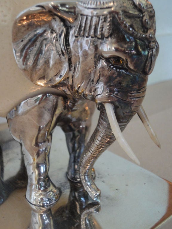 Anthony Redmile Silverplate & Ostrich Egg Elephant