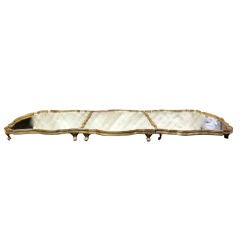 Three-Piece Gilt Bronze Mirrored Plateau for Dining Room