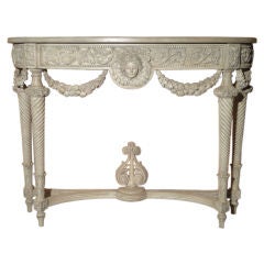 Narrow Painted Louis XVI Style Console