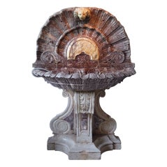 Handsome Italian Carved Marble Fountain