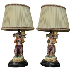 Pair of Whimsical Elephant Candlesticks now as Lamps