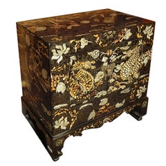 Korean Two-Door Chest Inlaid with Mother of Pearl