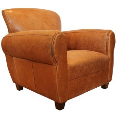 Petite Leather Club Chair