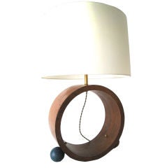 Wooden Mold Mounted as Lamp