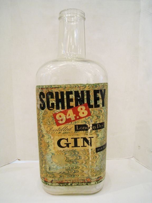 Large 1940s  Display Schenley Gin Bottle 1